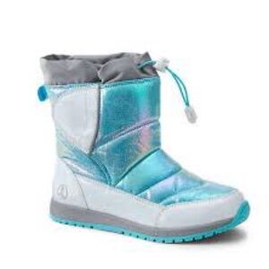 Lands' End Kids Iridescent Blue and Gray Boots